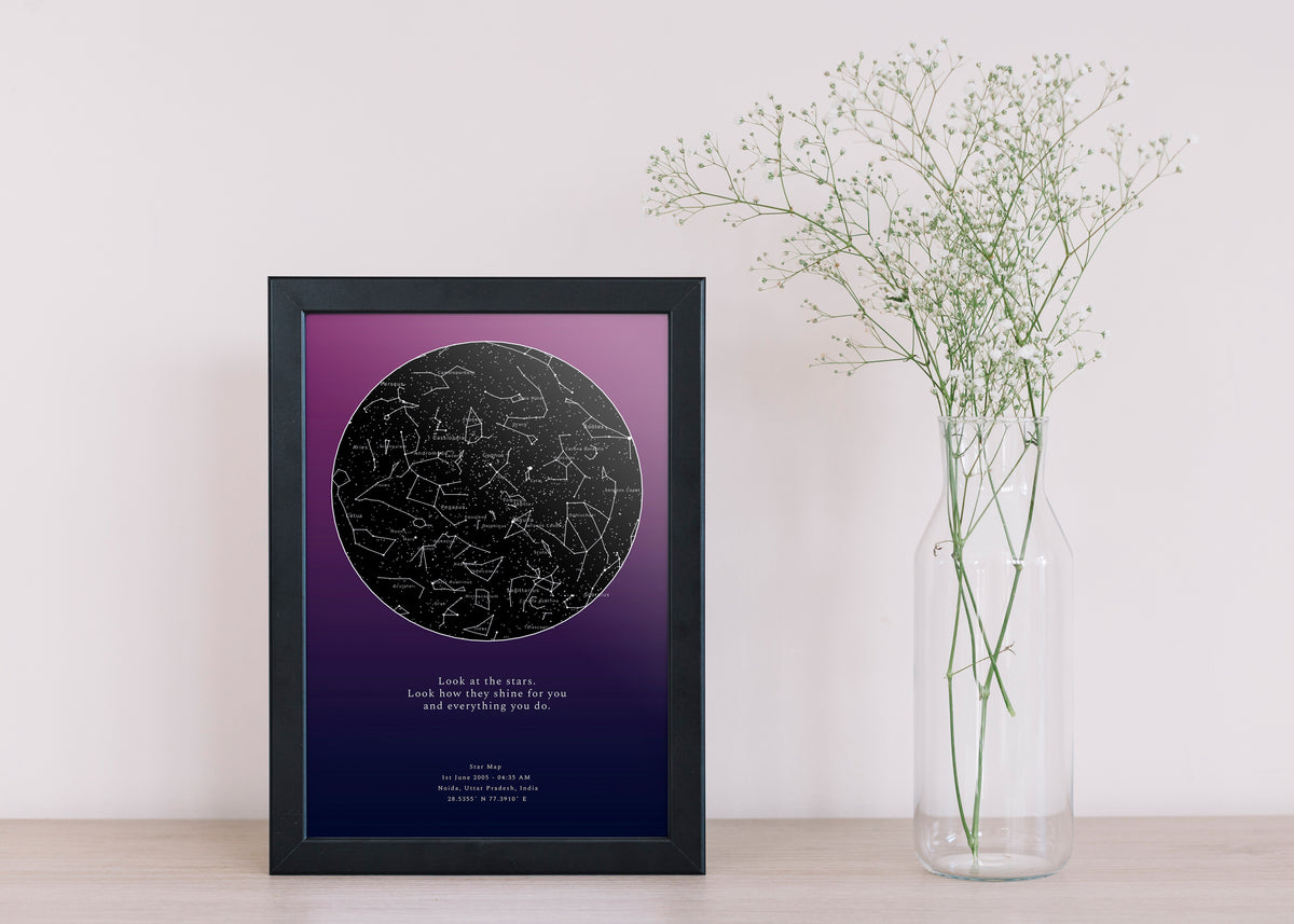 Custom Star Map Poster - Live Editor – Slate Sky