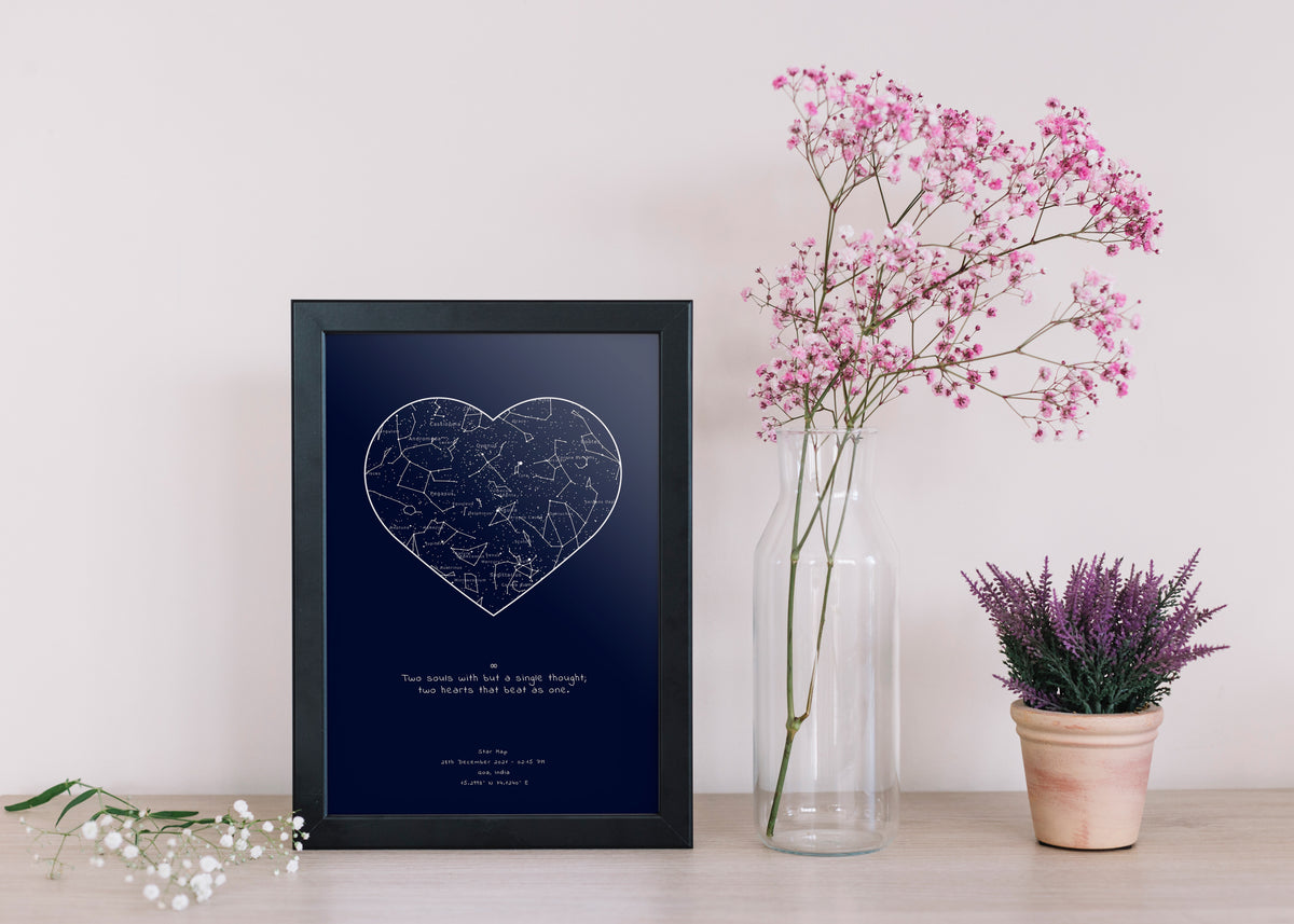Custom Star Map Poster - Live Editor – Slate Sky