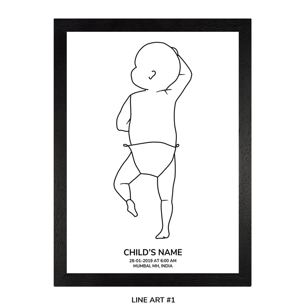 BIRTH POSTER WITH FRAME